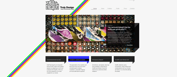 Truly Design example web site original Non-Standard Geometry