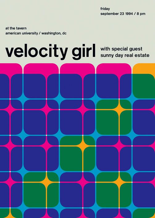 Velocity Girl poster swiss modernism
