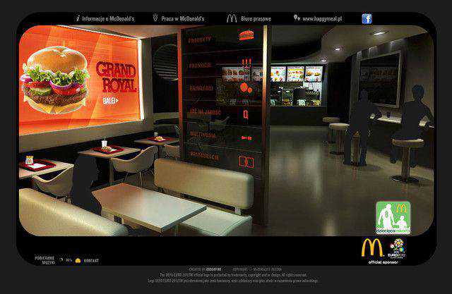 McDonalds example unusual layout web design creative