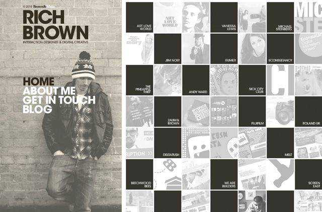 Rich Brown example unusual layout web design creative