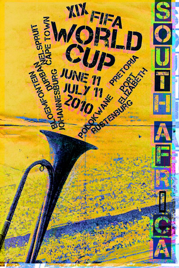 South Africa 2010 world cup fifa redesigned official poster illustation