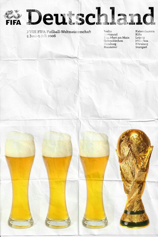 Germany 2006 world cup poster fifa redesigned official poster illustation