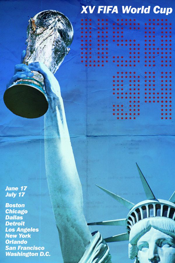 USA 1994 world cup fifa redesigned official poster illustation