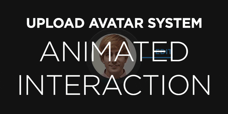 Animated Avatar Upload motion animation