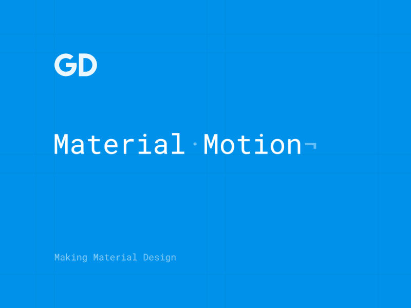 Animated Material Design Motion Guidelines