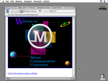 Mosaic 1.0 web browser.