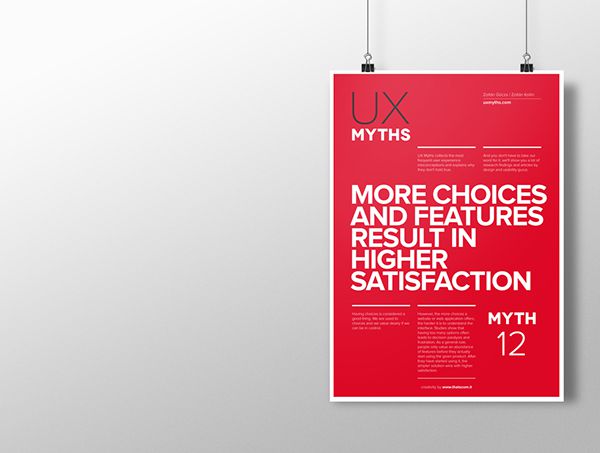 Myth 12: More choices and features result in higher satisfaction
