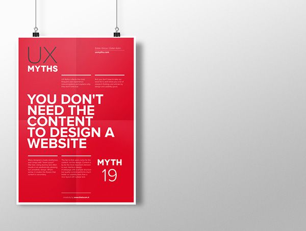 Myth 19: You don't need the content to design a website