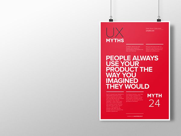 Myth 24: People always use your product the way you imagined they would