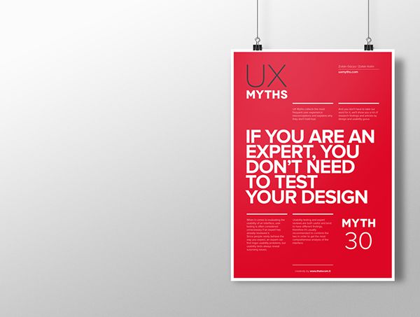 Myth 30: If you are an expert, you don’t need to test your design